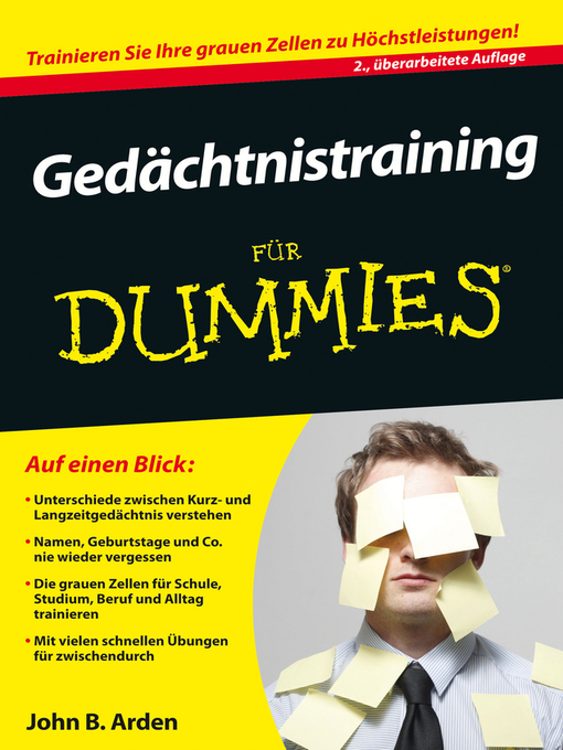 Title details for Gedächtnistraining für Dummies by John B. Arden - Available